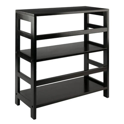 29.21" 2 Tier Leo Shelf Storage or Bookshelf Wide Espresso Brown