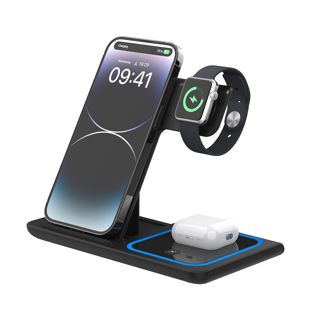3 In 1 Wireless Charger Foldable Charging Station