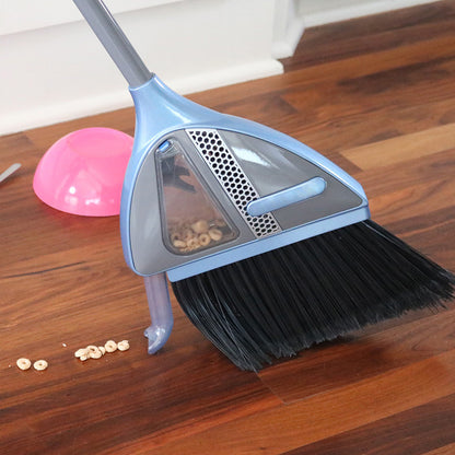 2-in-1 Cordless Sweeper with Built-in Vacuum Broom