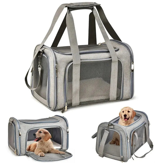 Soft-Sided Dog Carrier Bag Backpack - Airline Approved Pet Travel Bag for Small Dogs and Cats