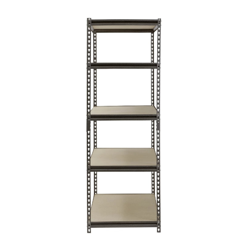 Muscle Rack 48"W x 24"D x 72"H 5-Shelf Steel Freestanding Shelves, Silver-Vein shelves storage organizer shelf