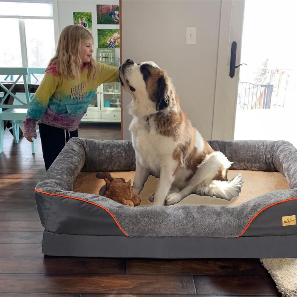 "Waterproof Orthopedic Dog Bed Foam Lounge Sofa"