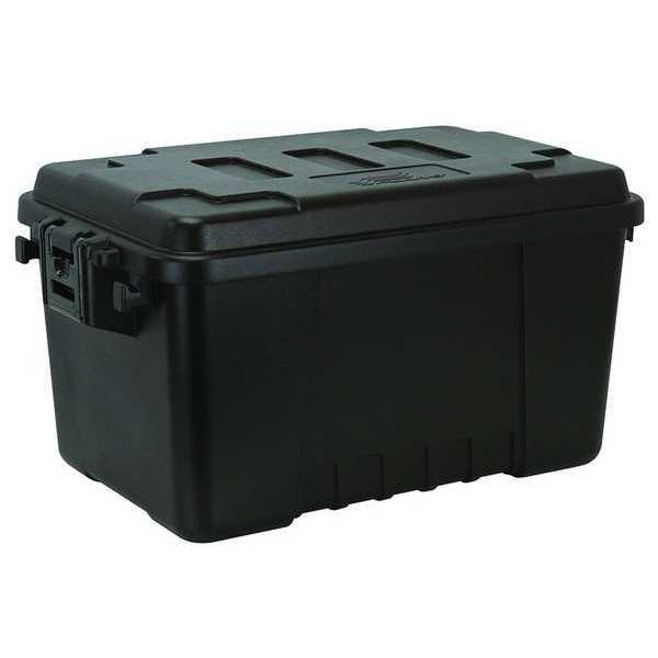 Z.56 qt Storage Trunk, Black, Plastic, Stackable, 24 in L x 15 in W x 13 in H