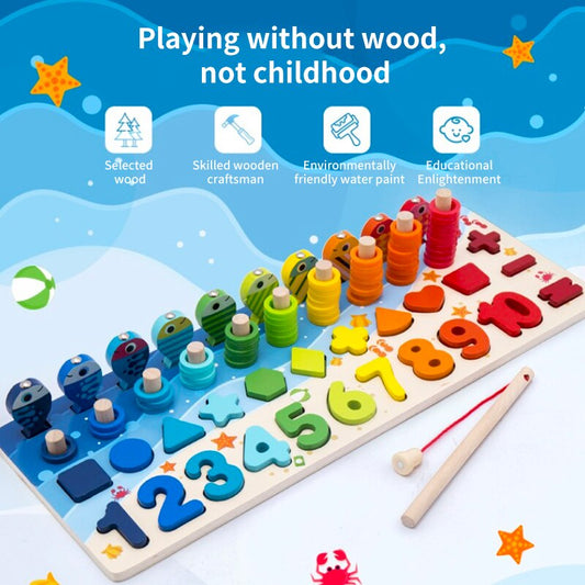 Children Magnetic Fishing Block Toy