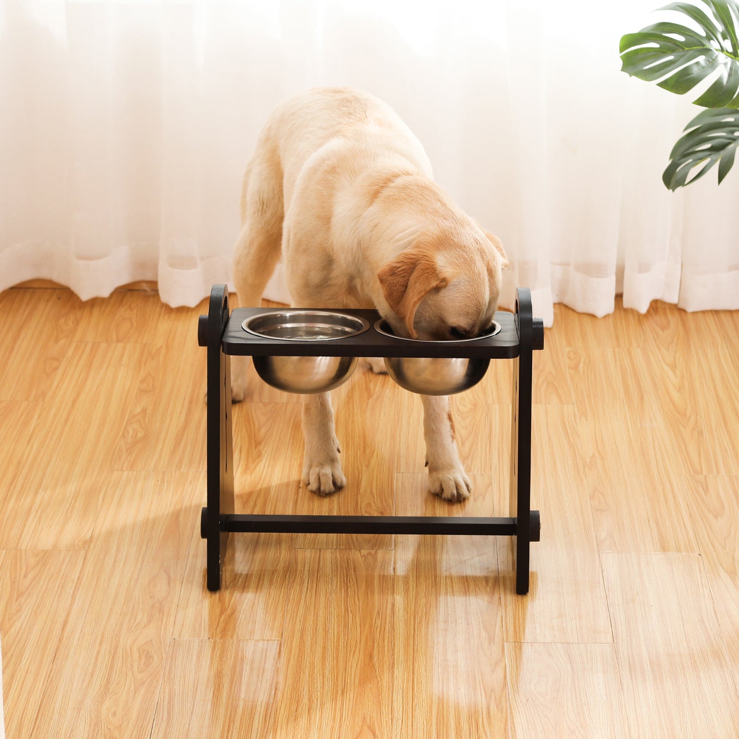 Adjustable Height Raised Dog Feeder - Stylish Elevated Bowls for Medium to Large Dogs, Perfect for Food and Water