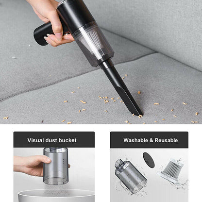 Handheld High Power Cordless Car Vacuum Cleaner - Portable and Rechargeable, Perfect for Easy Cleaning of Car Interior, Desktop, Sofa, Keyboard, Drawer, Crevices, and Small Spaces.