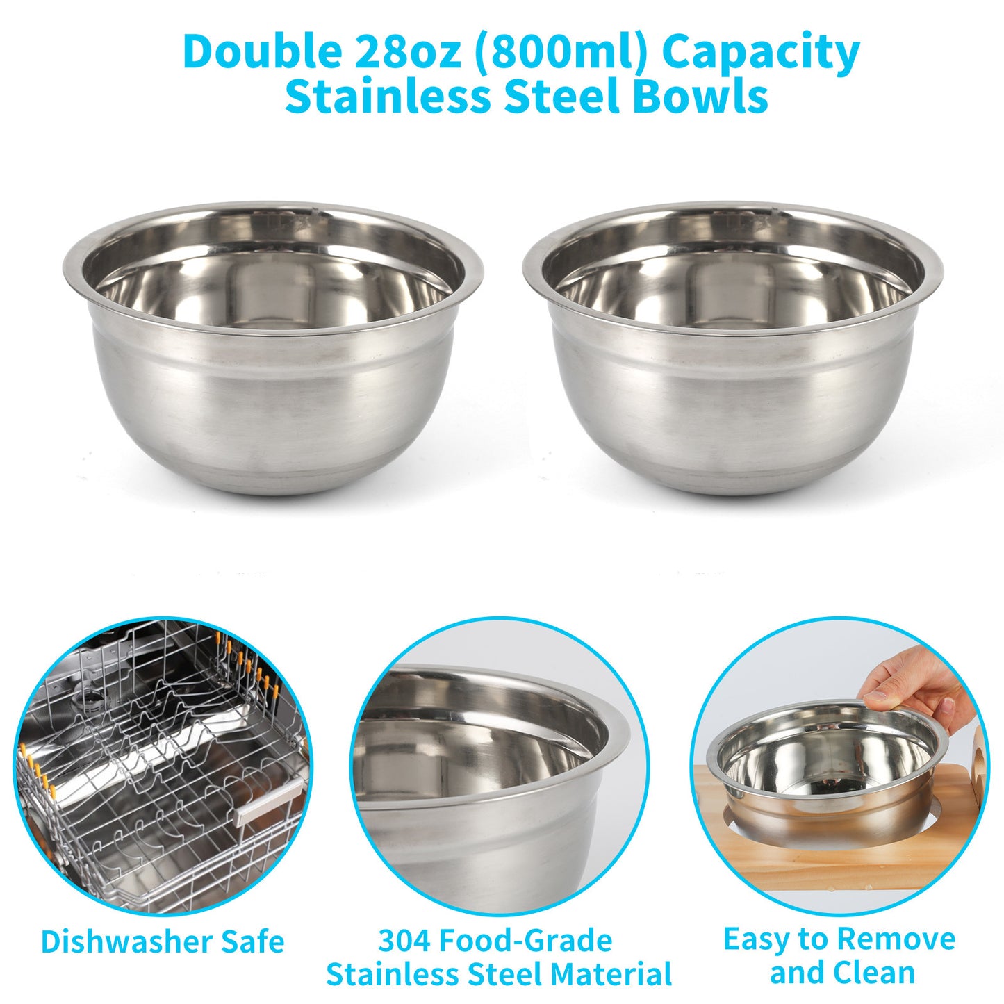 Adjustable Height Raised Dog Feeder - Stylish Elevated Bowls for Medium to Large Dogs, Perfect for Food and Water