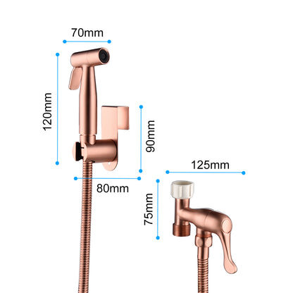 Stainless Steel Bidet Sprayer for Toilet - Handheld Cloth Diaper Sprayer - Bathroom Sprayer Kit with Hose - Easy Install - Great Water Pressure - Ideal for Bathing Pets, Feminine Hygiene