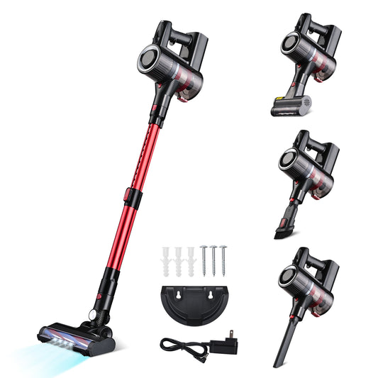 Whall Cordless Stick Vacuum Cleaner - Powerful 25kPa Suction, 4-in-1 Foldable Design, 200W Brushless Motor, 40 Minutes Runtime, Lightweight Handheld Vacuum for Home, Hard Floor, Carpet, and Pet Hair.