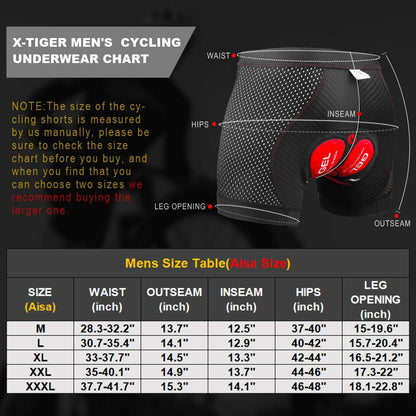Padded Gel Cycling Underwear - Growtochoice LLC