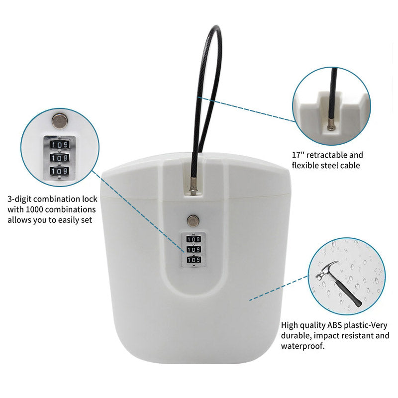 Portable Safe Box 2L 3-Digit Combination Lock - Growtochoice LLC