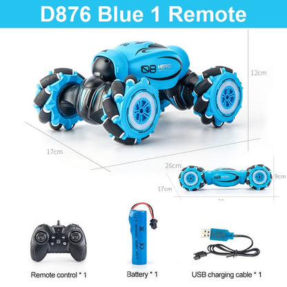 D876 1:16 4WD RC Car Radio Gesture Induction Music Light Twist High Speed Stunt Remote Control Off Road Drift Vehicle Cars Model
